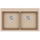 Кам'яна кухонна мийка Aquasanita Magma SQM200 W Beige 110 Бежевий