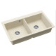Каменная кухонная мойка Aquasanita Magma SQM200 W Blanched almond 113 Миндаль