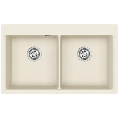 Каменная кухонная мойка Aquasanita Magma SQM200 W Blanched almond 113 Миндаль