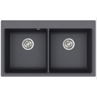 Кам'яна кухонна мийка Aquasanita Magma SQM200 W Graphite 222 Графіт