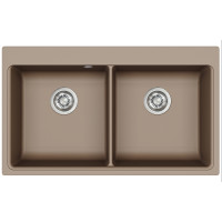 Кам'яна кухонна мийка Aquasanita Magma SQM200 W Warm Mocha 114 Коричневий