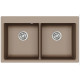 Кам'яна кухонна мийка Aquasanita Magma SQM200 W Warm Mocha 114 Коричневий