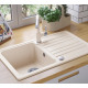 Кам'яна кухонна мийка Aquasanita Notus SQ101 AW Alba 710 Білий