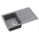 Каменная кухонная мойка Aquasanita Notus SQ101 AW Alumetallic 202 Серый металлик