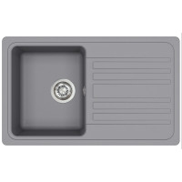 Каменная кухонная мойка Aquasanita Notus SQ101 AW Alumetallic 202 Серый металлик