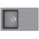 Каменная кухонная мойка Aquasanita Notus SQ101 AW Alumetallic 202 Серый металлик