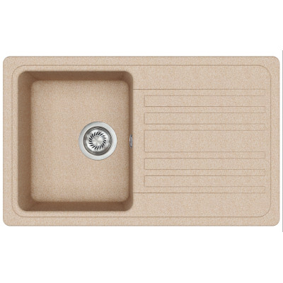Кам'яна кухонна мийка Aquasanita Notus SQ101 AW Beige 110 Бежевий