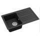Кам'яна кухонна мийка Aquasanita Notus SQ101 AW Black Metallic 601 Чорний металік