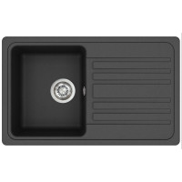 Кам'яна кухонна мийка Aquasanita Notus SQ101 AW Black Metallic 601 Чорний металік