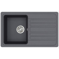 Кам'яна кухонна мийка Aquasanita Notus SQ101 AW Graphite 222 Графіт