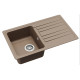 Кам'яна кухонна мийка Aquasanita Notus SQ101 AW Warm Mocha 114 Коричневий