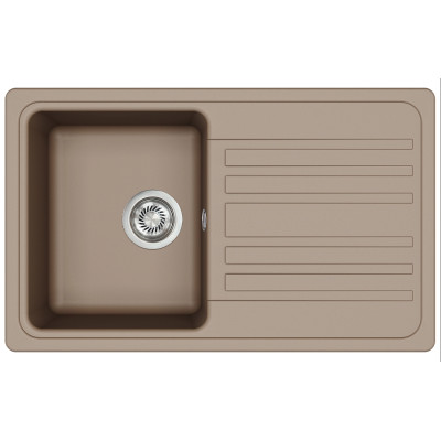 Кам'яна кухонна мийка Aquasanita Notus SQ101 AW Warm Mocha 114 Коричневий