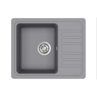 Каменная кухонная мойка Aquasanita Notus SQ102 AW Alumetallic 202 Серый металлик