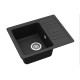Кам'яна кухонна мийка Aquasanita Notus SQ102 AW Black Metallic 601 Чорний металік