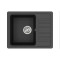 Кам'яна кухонна мийка Aquasanita Notus SQ102 AW Black Metallic 601 Чорний металік