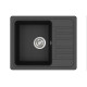 Кам'яна кухонна мийка Aquasanita Notus SQ102 AW Black Metallic 601 Чорний металік