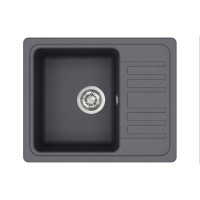 Кам'яна кухонна мийка Aquasanita Notus SQ102 AW Graphite 222 Графіт