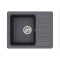 Кам'яна кухонна мийка Aquasanita Notus SQ102 AW Graphite 222 Графіт