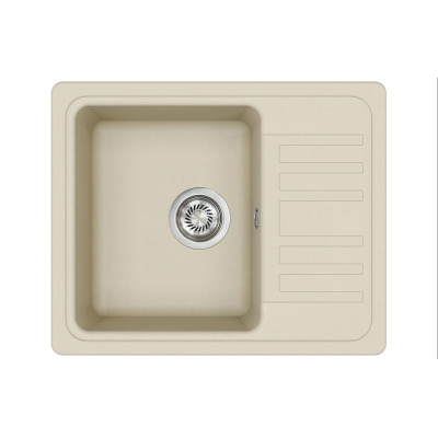 Кам'яна кухонна мийка Aquasanita Notus SQ102 AW Silica 111 Бежевий