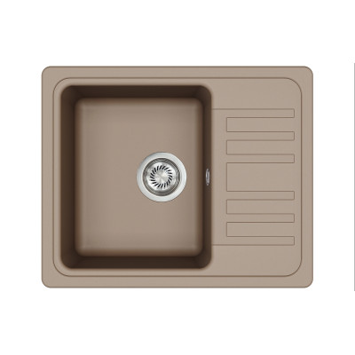 Кам'яна кухонна мийка Aquasanita Notus SQ102 AW Warm Mocha 114 Коричневий