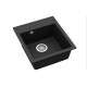Кам'яна кухонна мийка Aquasanita Nova SQN100 W Black Metallic 601 Чорний металік