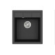 Кам'яна кухонна мийка Aquasanita Nova SQN100 W Black Metallic 601 Чорний металік