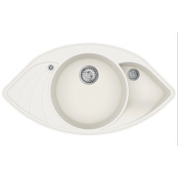 Каменная кухонная мойка Aquasanita Papillon SCP151 AW Alba 710 Белый