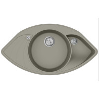 Каменная кухонная мойка Aquasanita Papillon SCP151 AW Argent 220 Теплый бетон