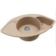 Кам'яна кухонна мийка Aquasanita Papillon SCP151 AW Beige 110 Бежевий