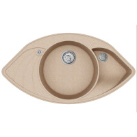 Каменная кухонная мойка Aquasanita Papillon SCP151 AW Beige 110 Бежевый