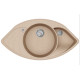 Кам'яна кухонна мийка Aquasanita Papillon SCP151 AW Beige 110 Бежевий