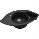 Кам'яна кухонна мийка Aquasanita Papillon SCP151 AW Black Metallic 601 Чорний металік