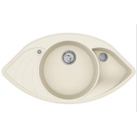 Каменная кухонная мойка Aquasanita Papillon SCP151 AW Blanched almond 113 Миндаль