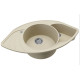 Каменная кухонная мойка Aquasanita Papillon SCP151 AW Silica 111 Бежевый
