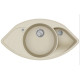 Каменная кухонная мойка Aquasanita Papillon SCP151 AW Silica 111 Бежевый