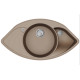 Кам'яна кухонна мийка Aquasanita Papillon SCP151 AW Warm Mocha 114 Коричневий