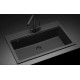 Каменная кухонная мойка Aquasanita Quadro SQQ103 Alumetallic 202 Серый металлик