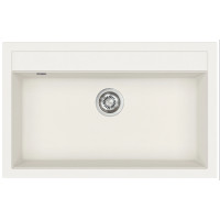 Каменная кухонная мойка Aquasanita Quadro SQQ103 Alba 710 Белый