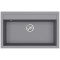 Каменная кухонная мойка Aquasanita Quadro SQQ103 Alumetallic 202 Серый металлик