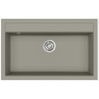 Каменная кухонная мойка Aquasanita Quadro SQQ103 Argent 220 Теплый бетон