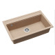 Каменная кухонная мойка Aquasanita Quadro SQQ103 Beige 110 Бежевый