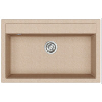 Каменная кухонная мойка Aquasanita Quadro SQQ103 Beige 110 Бежевый