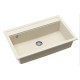 Каменная кухонная мойка Aquasanita Quadro SQQ103 Blanched almond 113 Миндаль