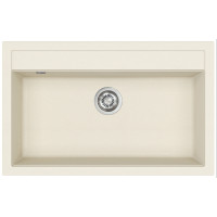 Каменная кухонная мойка Aquasanita Quadro SQQ103 Blanched almond 113 Миндаль