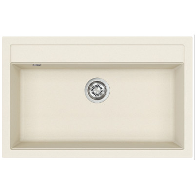 Каменная кухонная мойка Aquasanita Quadro SQQ103 Blanched almond 113 Миндаль