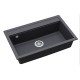 Каменная кухонная мойка Aquasanita Quadro SQQ103 Graphite 222 Графит