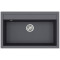 Каменная кухонная мойка Aquasanita Quadro SQQ103 Graphite 222 Графит