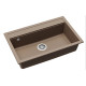Каменная кухонная мойка Aquasanita Quadro SQQ103 Mocha warm 114 Коричневый