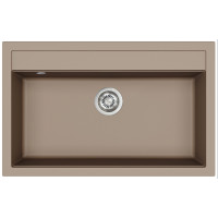 Кам'яна кухонна мийка Aquasanita Quadro SQQ103 Mocha warm 114 Коричневий