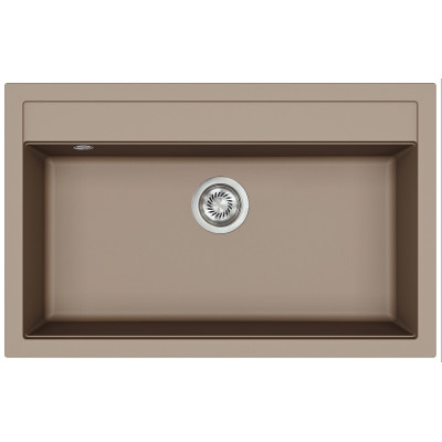 Каменная кухонная мойка Aquasanita Quadro SQQ103 Mocha warm 114 Коричневый